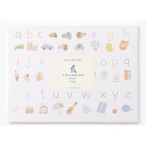 Pottery Barn Kids A To Z Desk Mat Buvard Alphabet Learning 36 Pages New Vtg